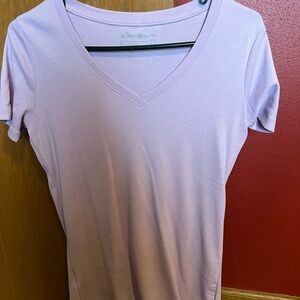 Eddie Bauer Women's Light purple V-Neck Tee
